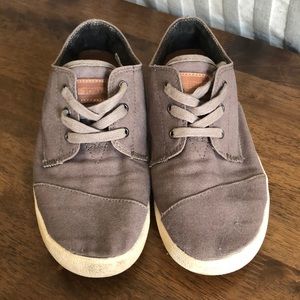 Grey Toms slip on sneakers